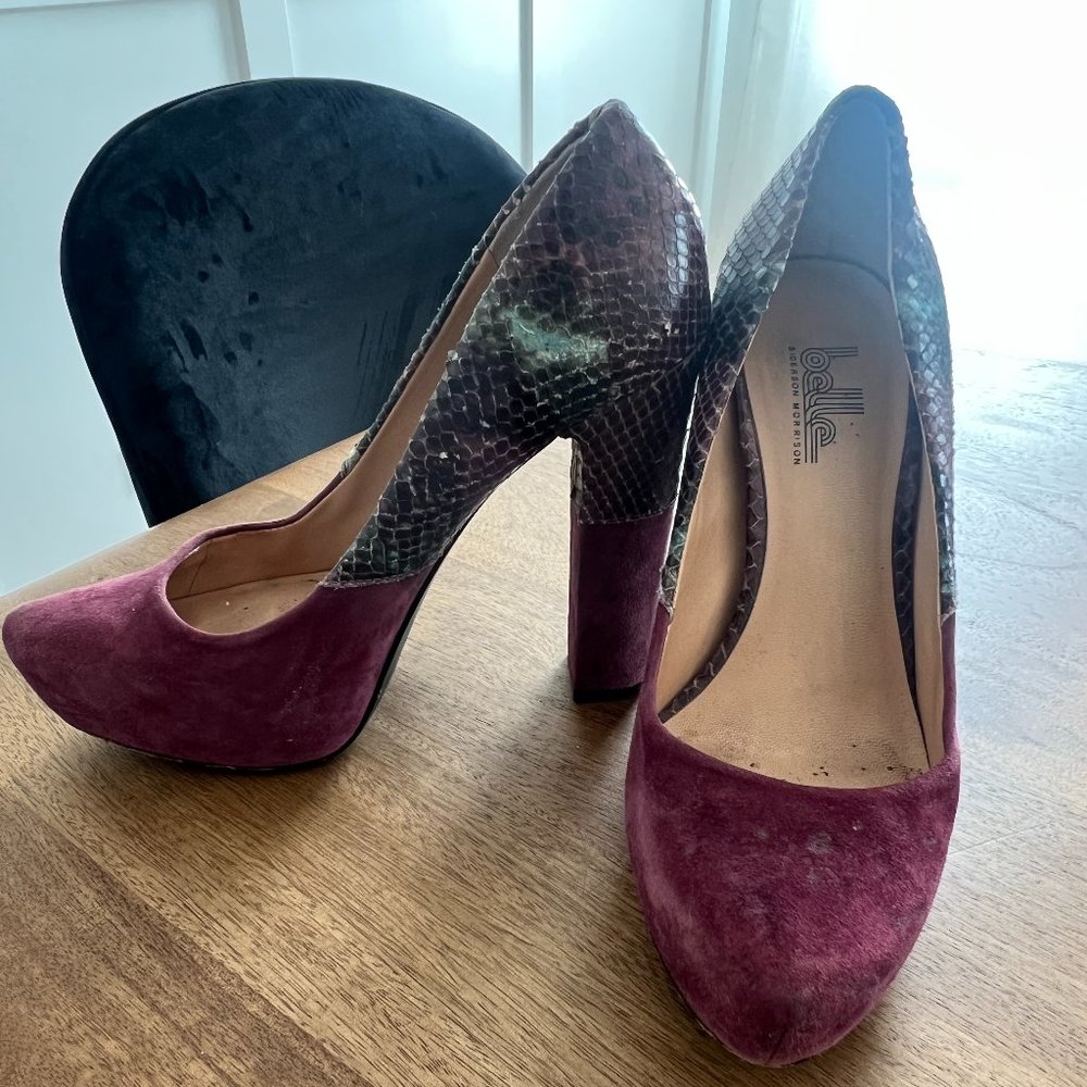 Belle by Sigerson Morrison Size 7 Snakeprint Pumps